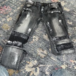 GOLD Brand Custome Jeans Size 38 Biker